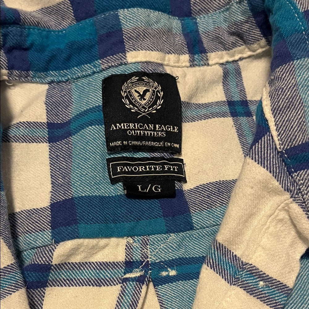 3 American Eagle Outfitters Flannel Shirts - Picture 3 of 7